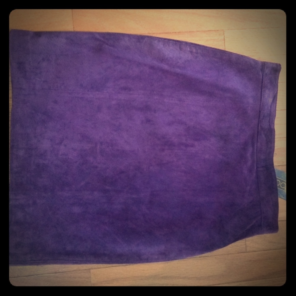 Rock Creek purple leather suede skirt New w/ tag